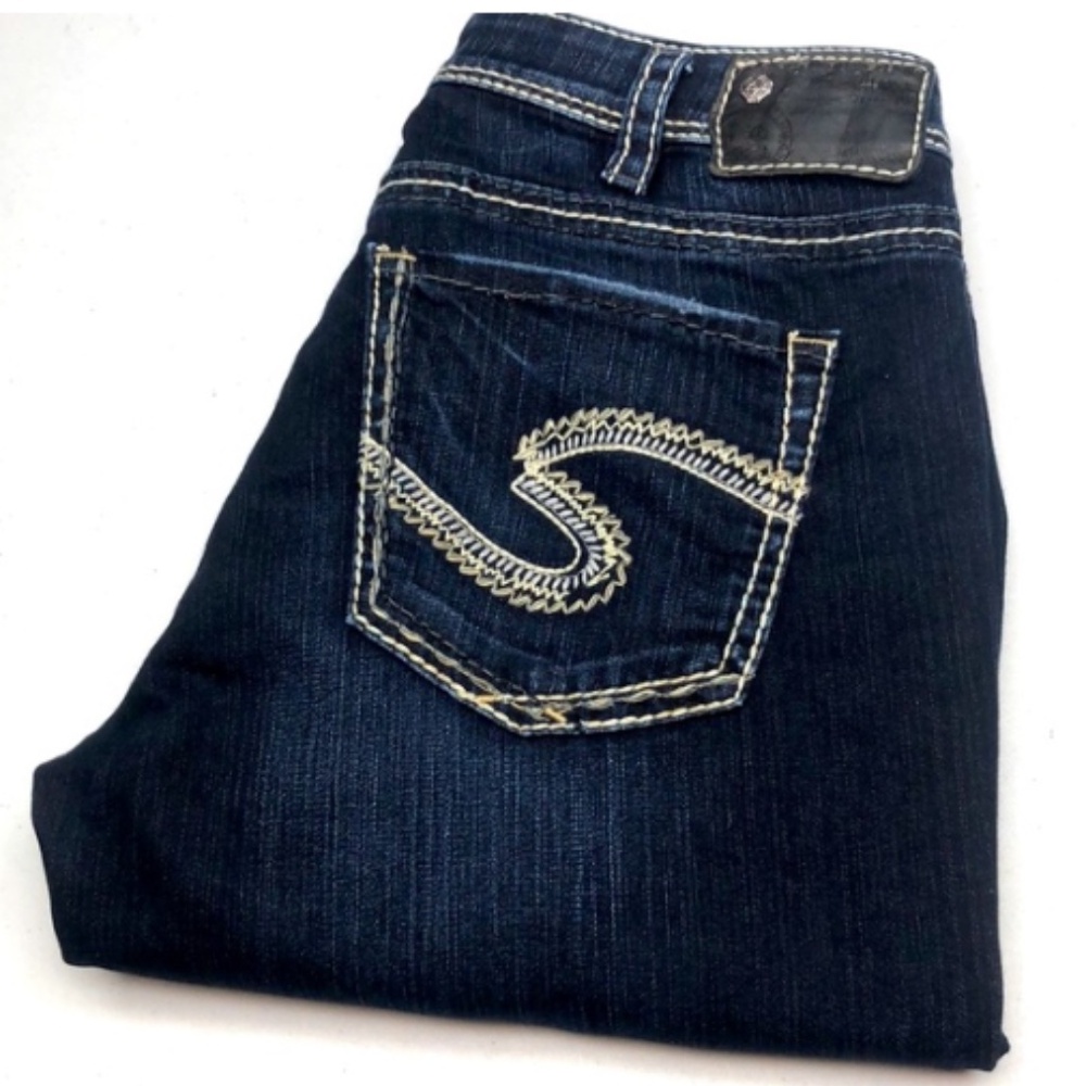 LIKE NEW VINTAGE SILVER SUKI HIGH CAPRIS 30x26 ⭐️
